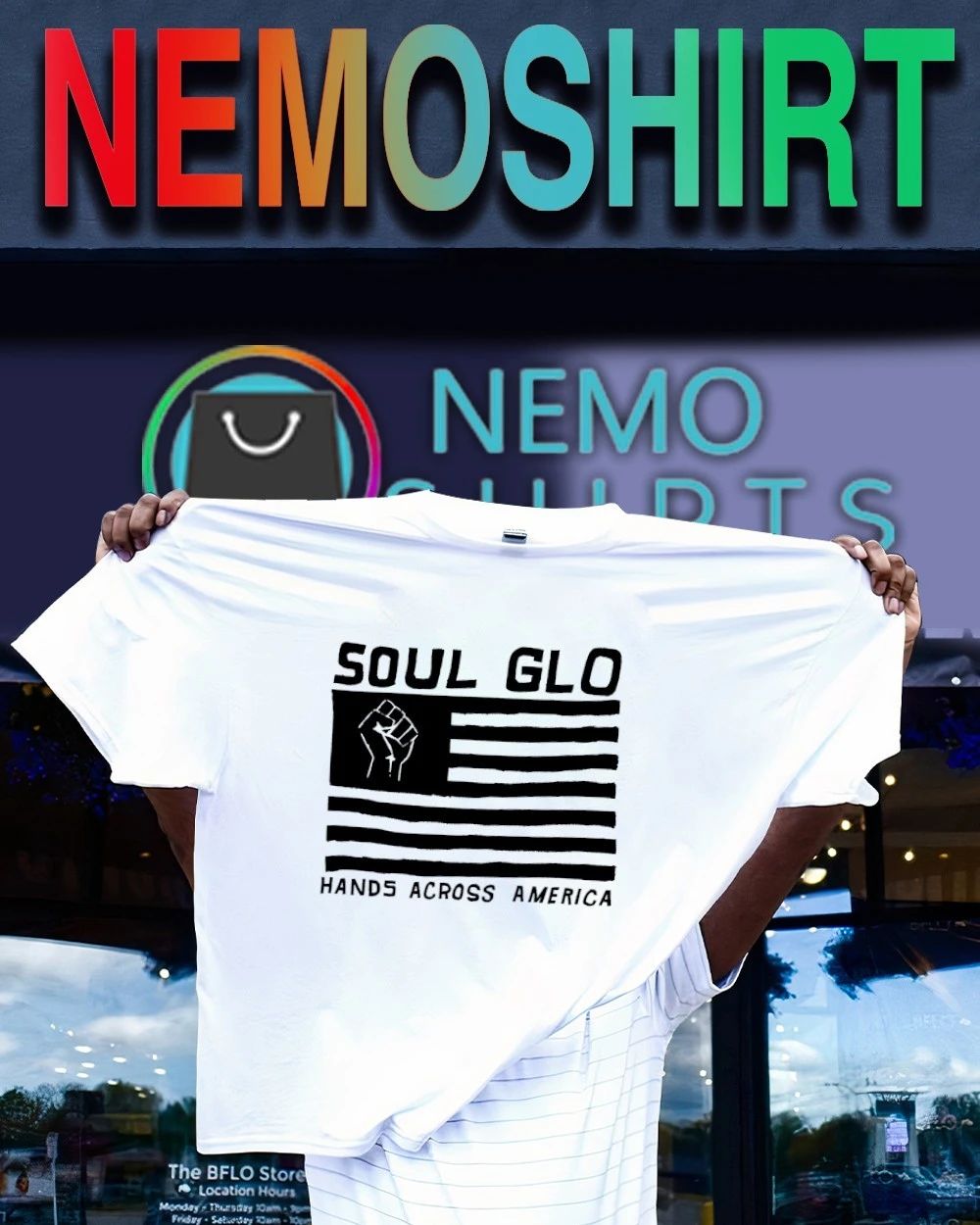 Soul Glo Hands Across America Hardcore Punk shirt