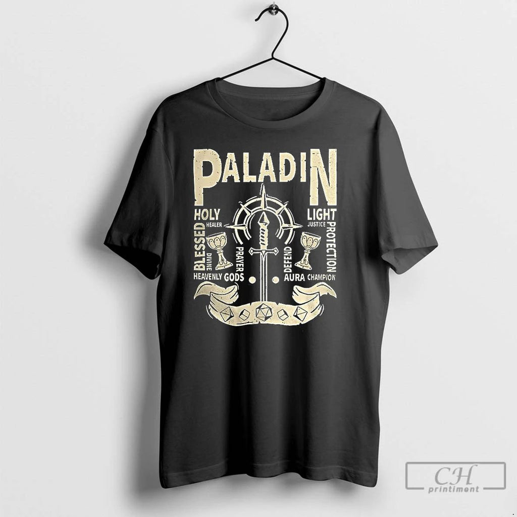 Classic Paladin Grunge Dungeons And Dragons T Shirts