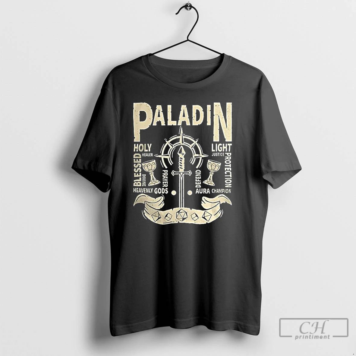 Classic Paladin Grunge Dungeons And Dragons T Shirts