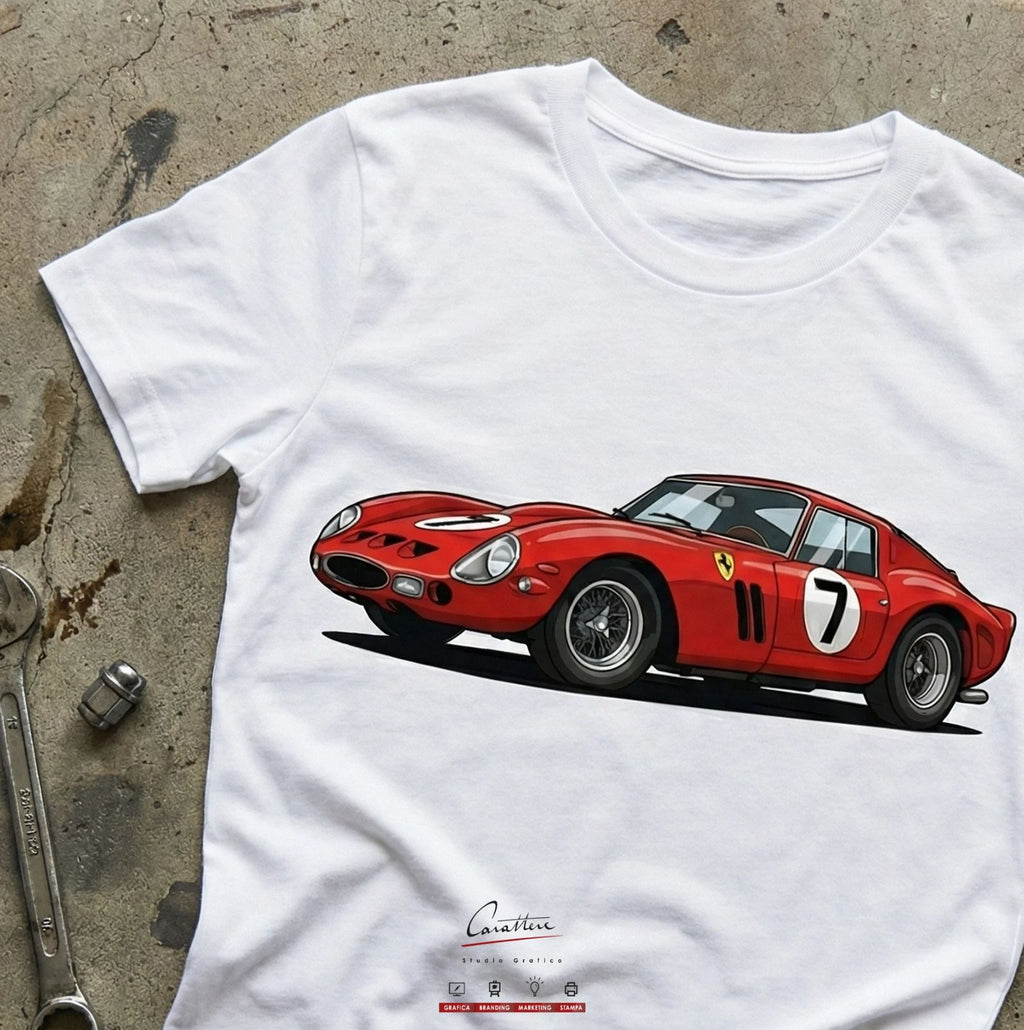 VINTAGE FERRARI 250 GTO CAR JERSEY T-SHIRT | ALL SIZES