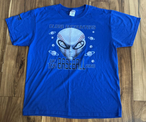 Alien Baseball T-shirt Sz: Large Jerzees Tee Shirt Occult UFO Y2K Unique Sports