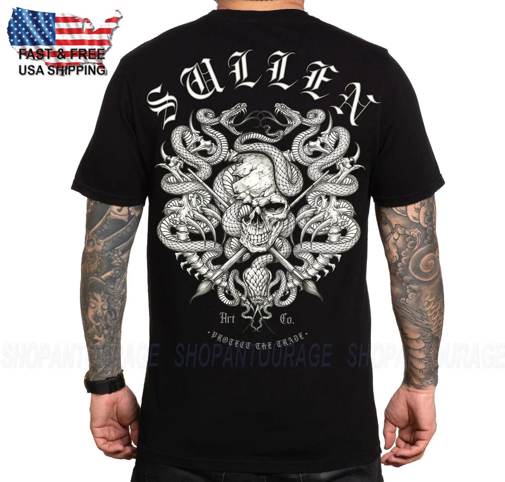 Sullen Art Collective Bones Badge Premium SCM7273 Short Sleeve T-shirt For Men