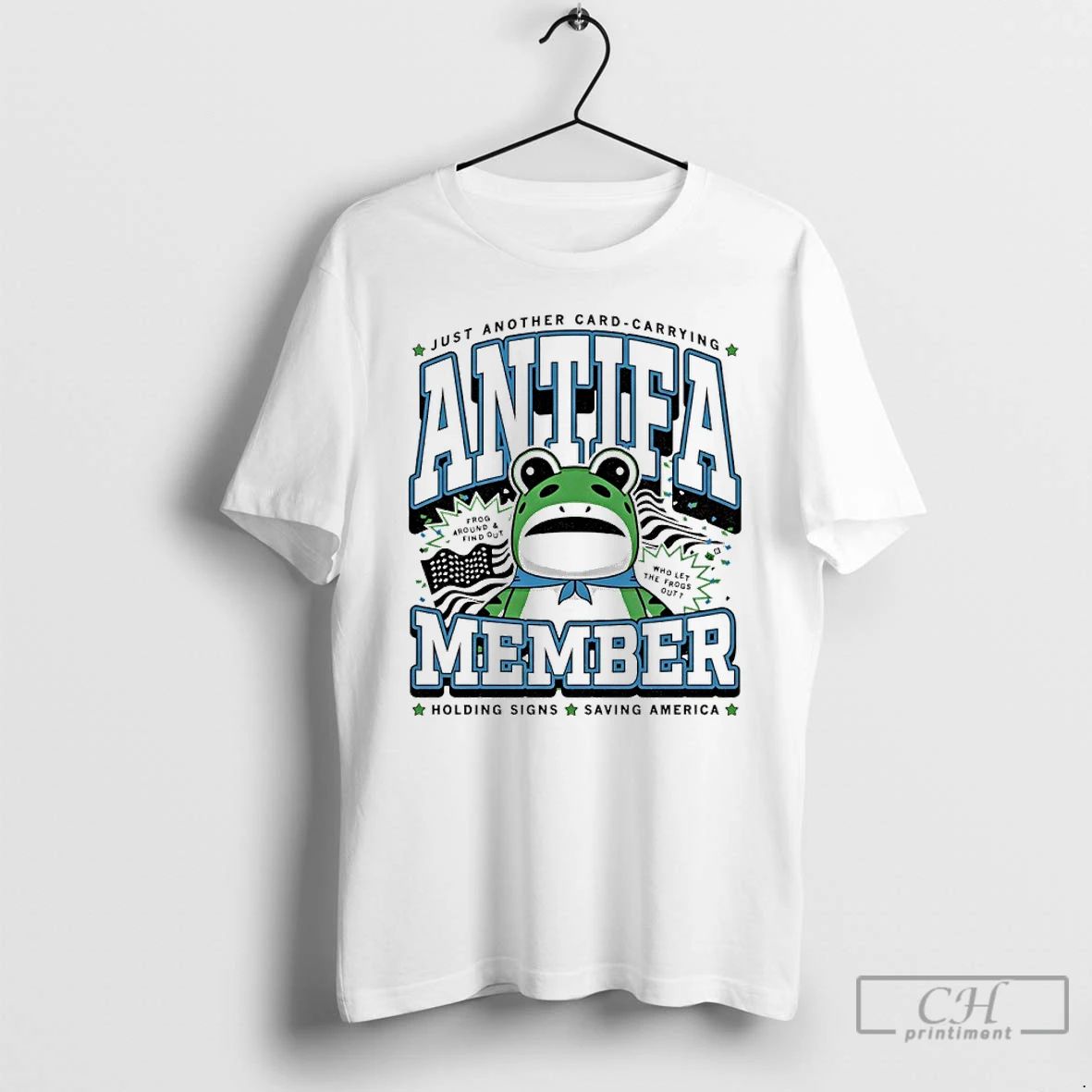 Classic Antifa Member Max Collegiate Frog T Shirts