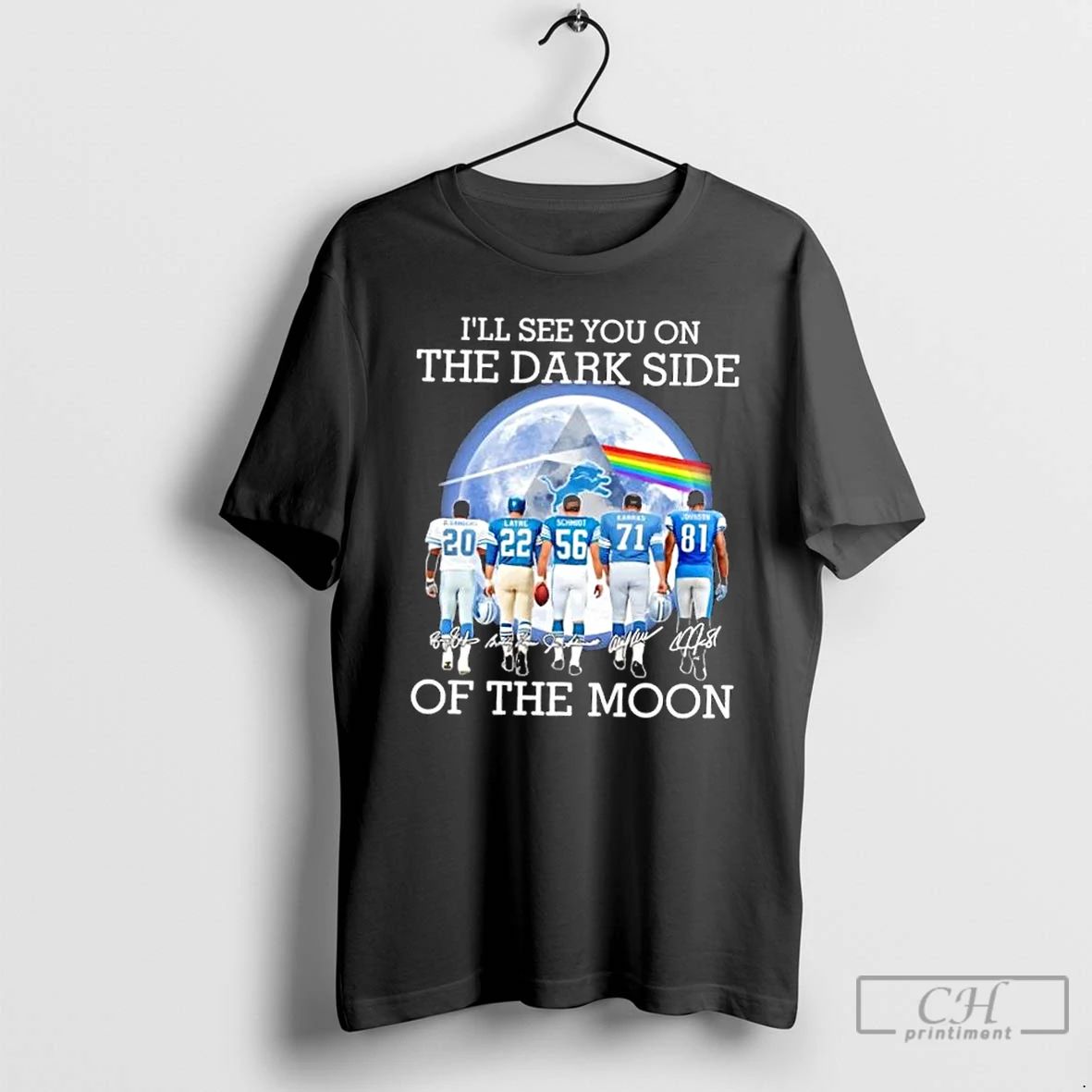 Premium Detroit Lions Legends Ill See You On The Dark Side Of The Moon