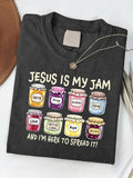 Jesus Is My Jam T-Shirt | Funny Christian Mason Jar Graphic Tee