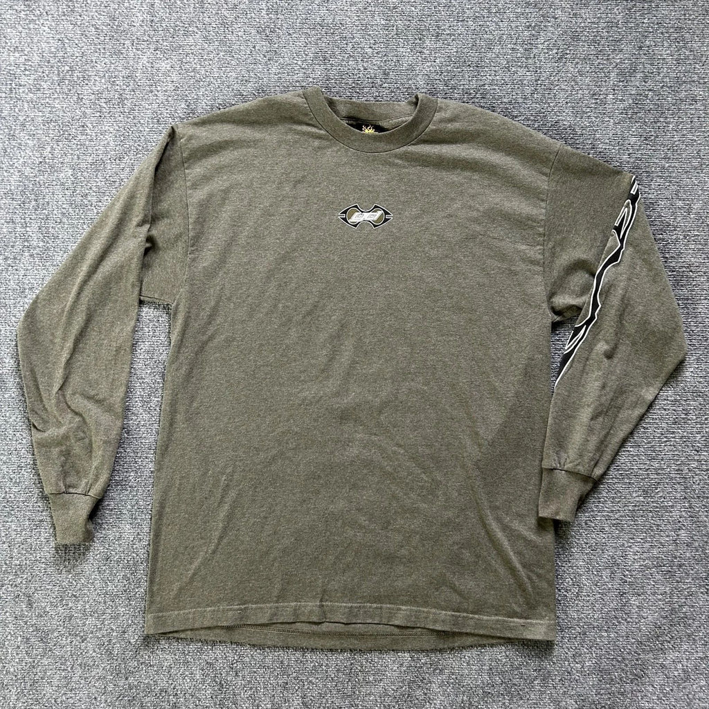 Year Of The Dragon Shirt Mens XL Olive Green Long Sleeve Graphic Dragons 2000s