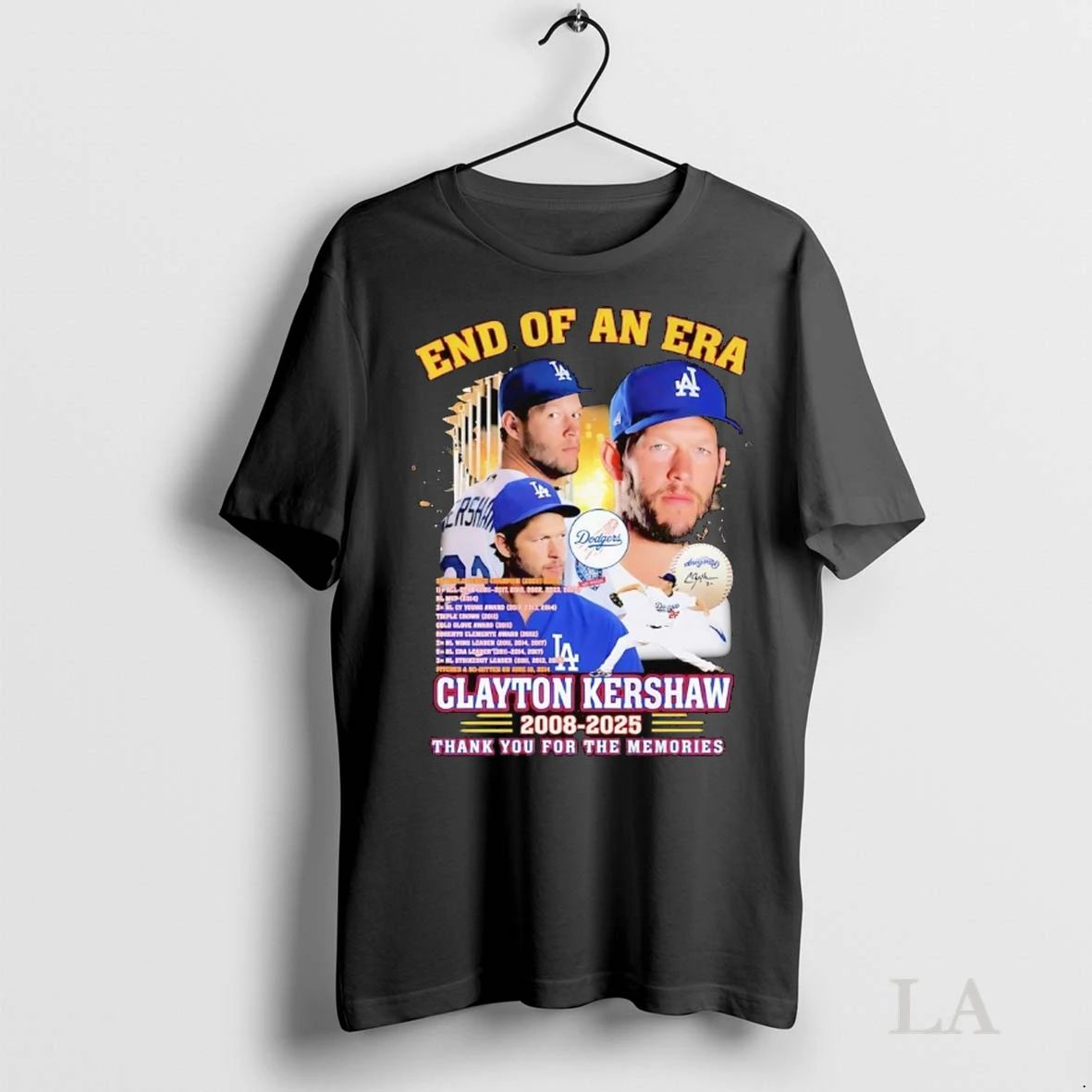 Original Clayton Kershaw End Of An Era 2008 2025 Thank You For The Memories