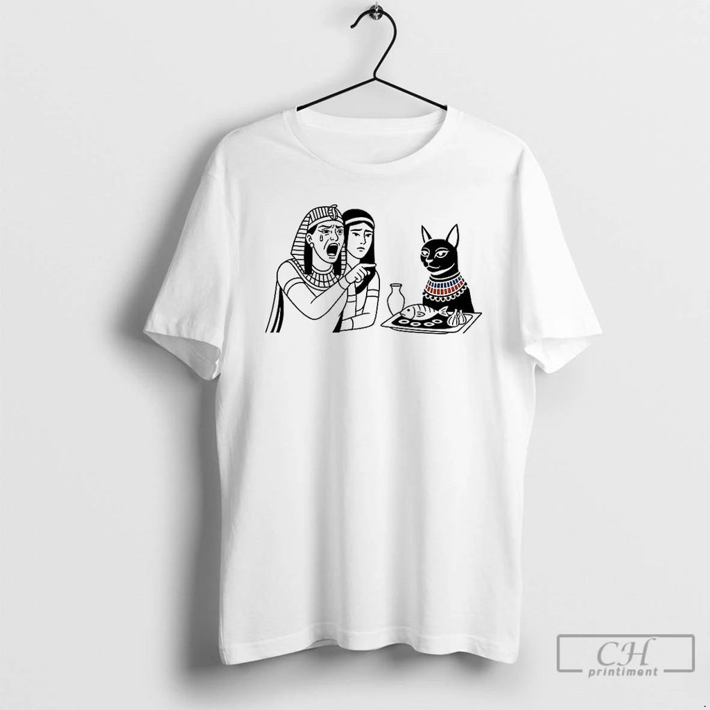 Classic Egyptian Woman Yelling At A Cat Goddess Bastet Meme T Shirts