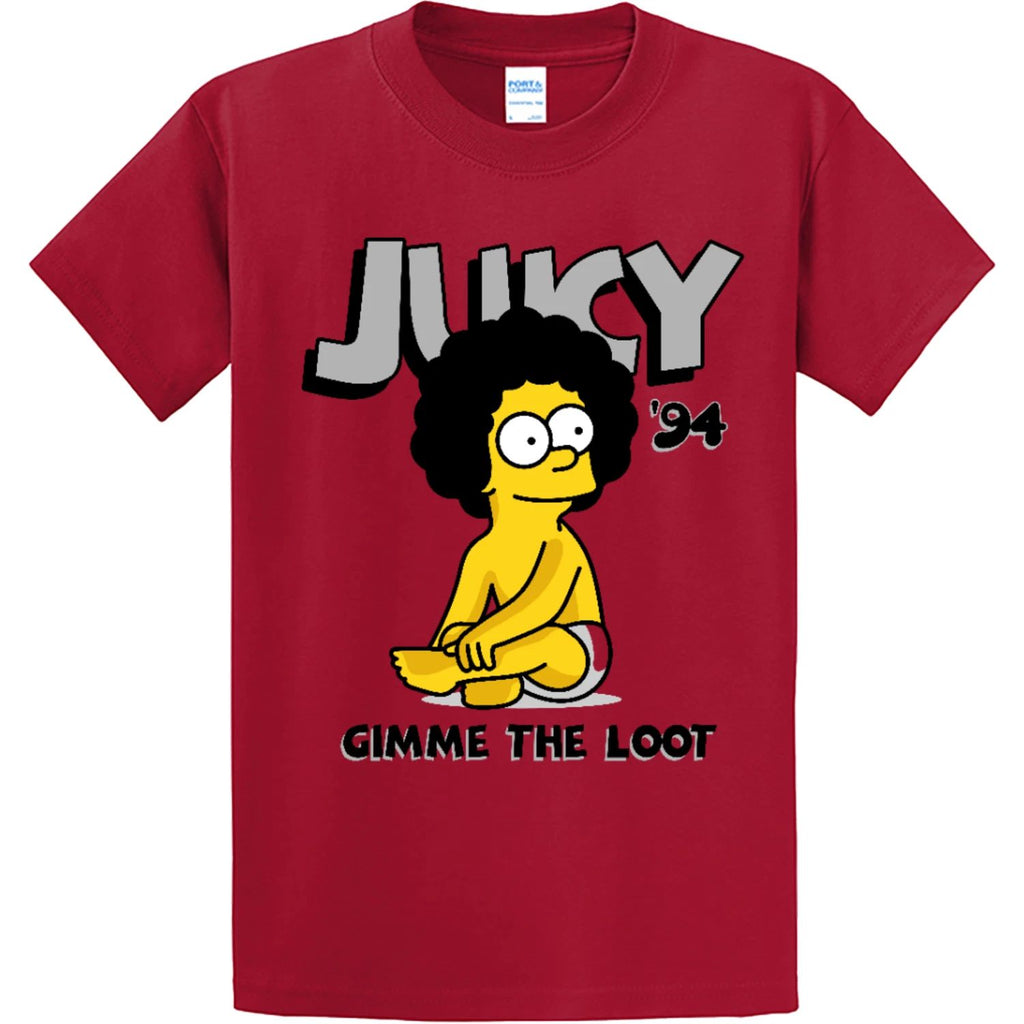 NEW STREETWEAR ON DEMAND BART JUICY Tee Shirt RED SMALL-4XLARGE MADE IN USA