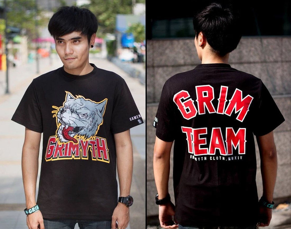 GRIMYTH Wolf T-Shirt Men Hip Hop Funny Party Novelty Street Fashion Casual GM19