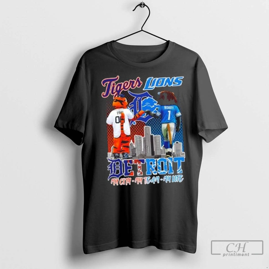 Premium Detroit Sports Tigers X Lions Mascots My City My Team My Life