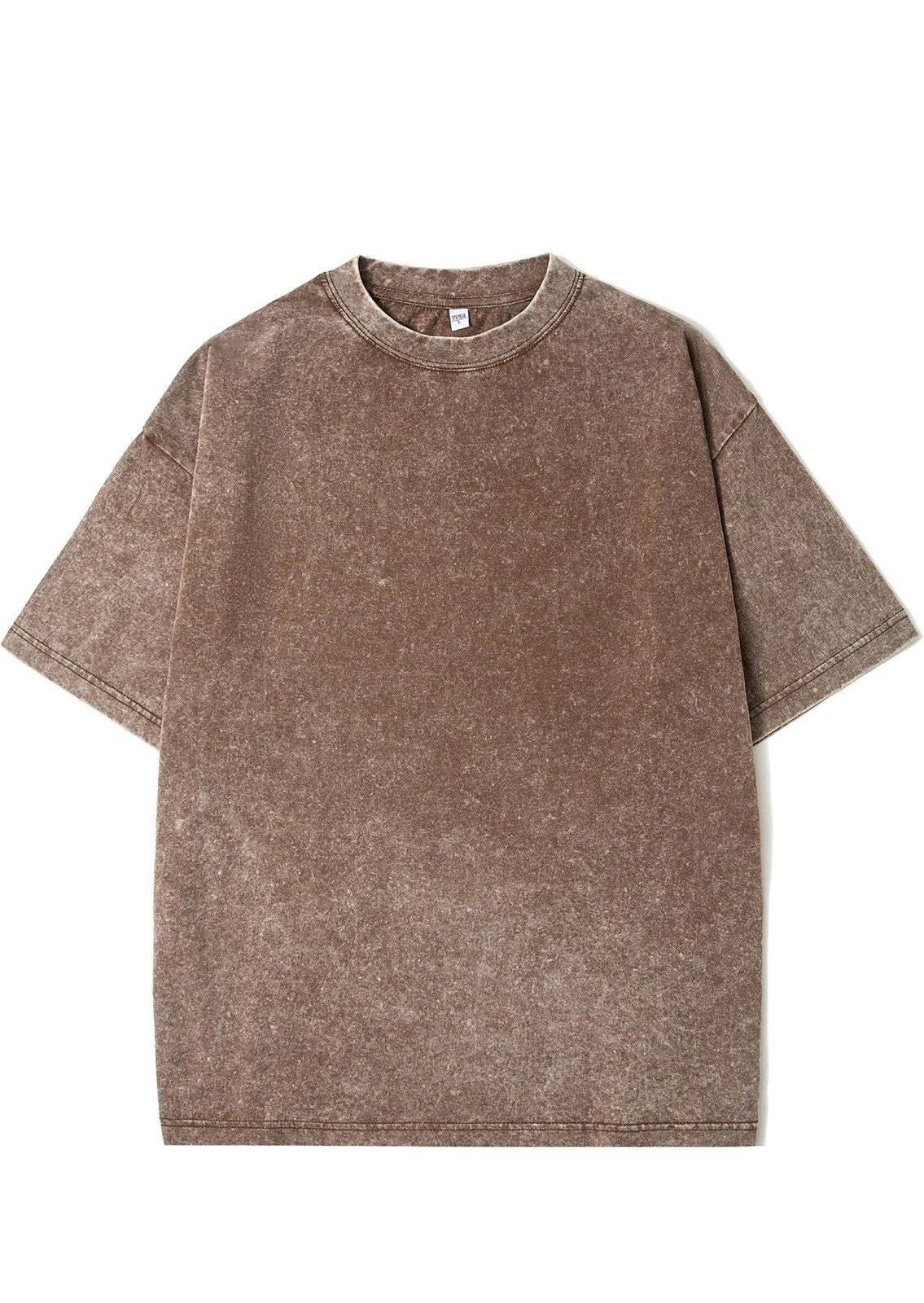 230G T-Shirt Oversized Acid Washed Tee Print Retro Punk T-Shirt all sizes