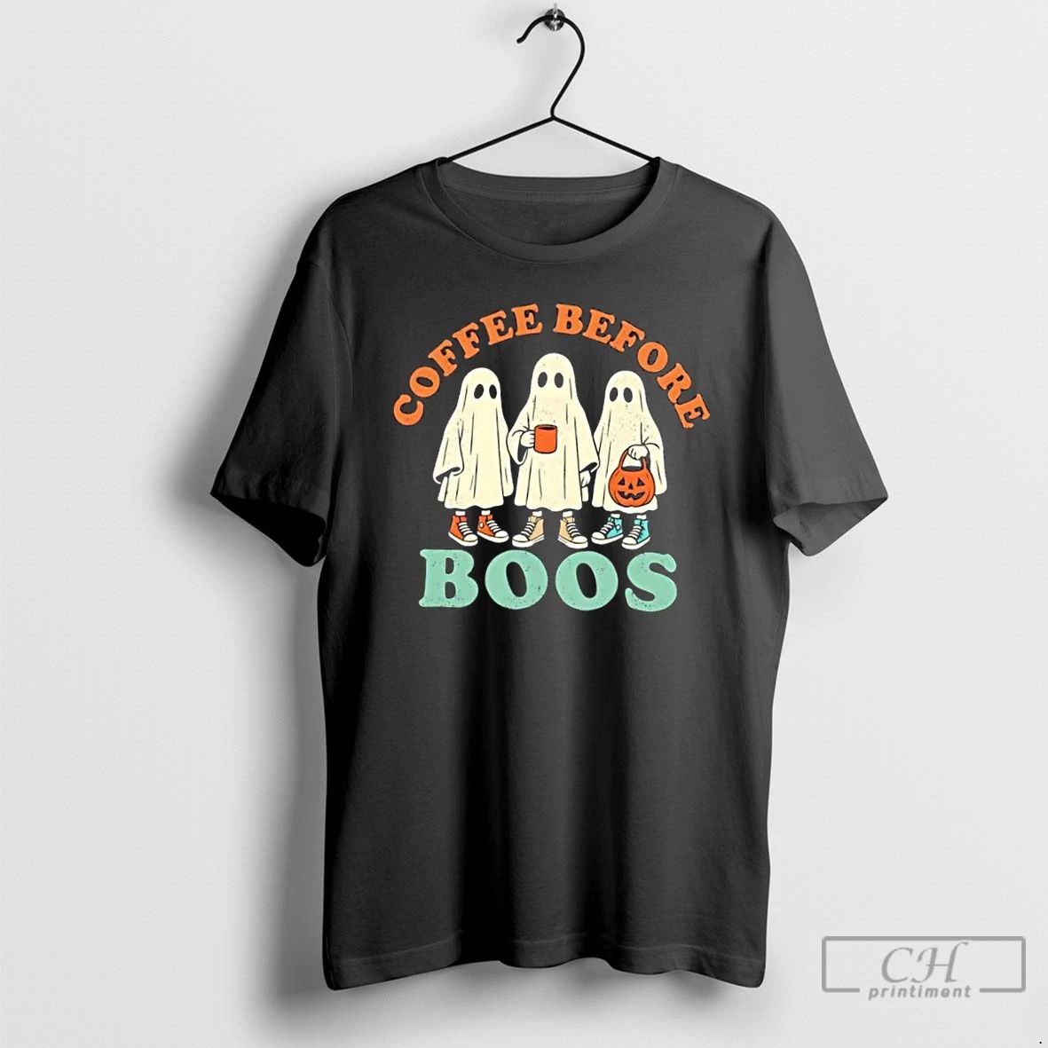 Premium Coffee Before Boos Halloween T Shirts