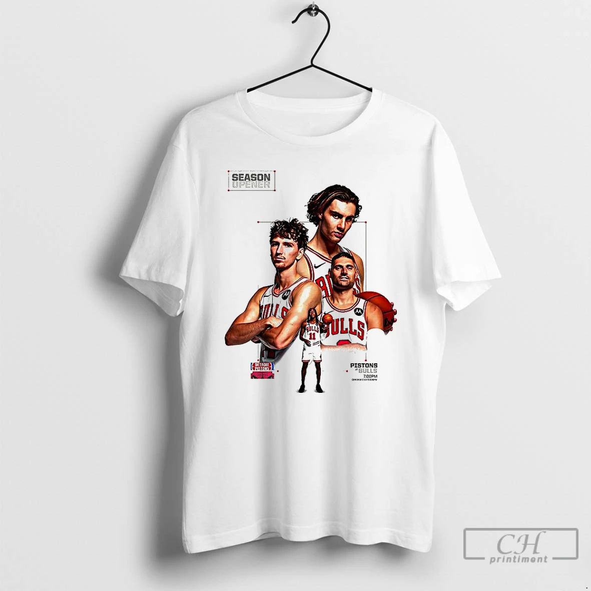 Classic Detroit Pistons Vs Chicago Bulls Nba 2025 Season Opener T Shirts