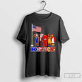 Classic Kentucky City Sports Mascot Front Of An American Flag