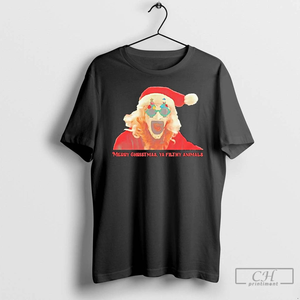 Premium Terrifier Santa Claus Merry Chrismas Ya Filthy Animals T Shirts