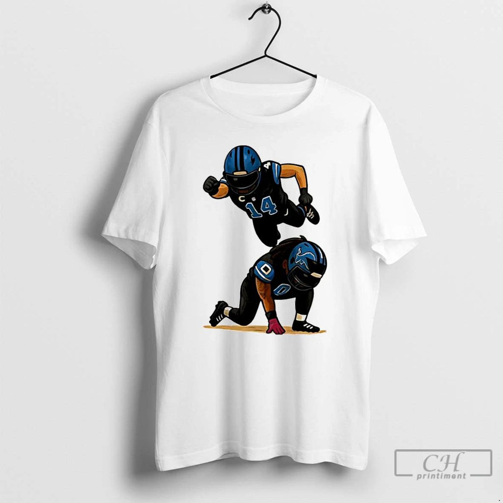 Classic Amon Ra St Brown Jahmyr Gibbs Detroit Football Celebration T Shirts