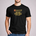Intend Your Puns Shirt Funny Grammar Nerd Joke Medieval Fantasy Black Tee