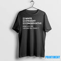 White Straight Conservative Tshirts Sweater