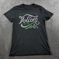 Volcom Shirt Mens Medium Black Graphic Thunder Valley Skate Surf Grunge Thrashed