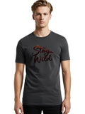 Stay-Wild-10 Mens Graphic Tee, 100% Cotton, Casual Summer Wear