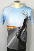 Get A Life Multicolor Large T-Shirt Custom Motorcycle Polyester