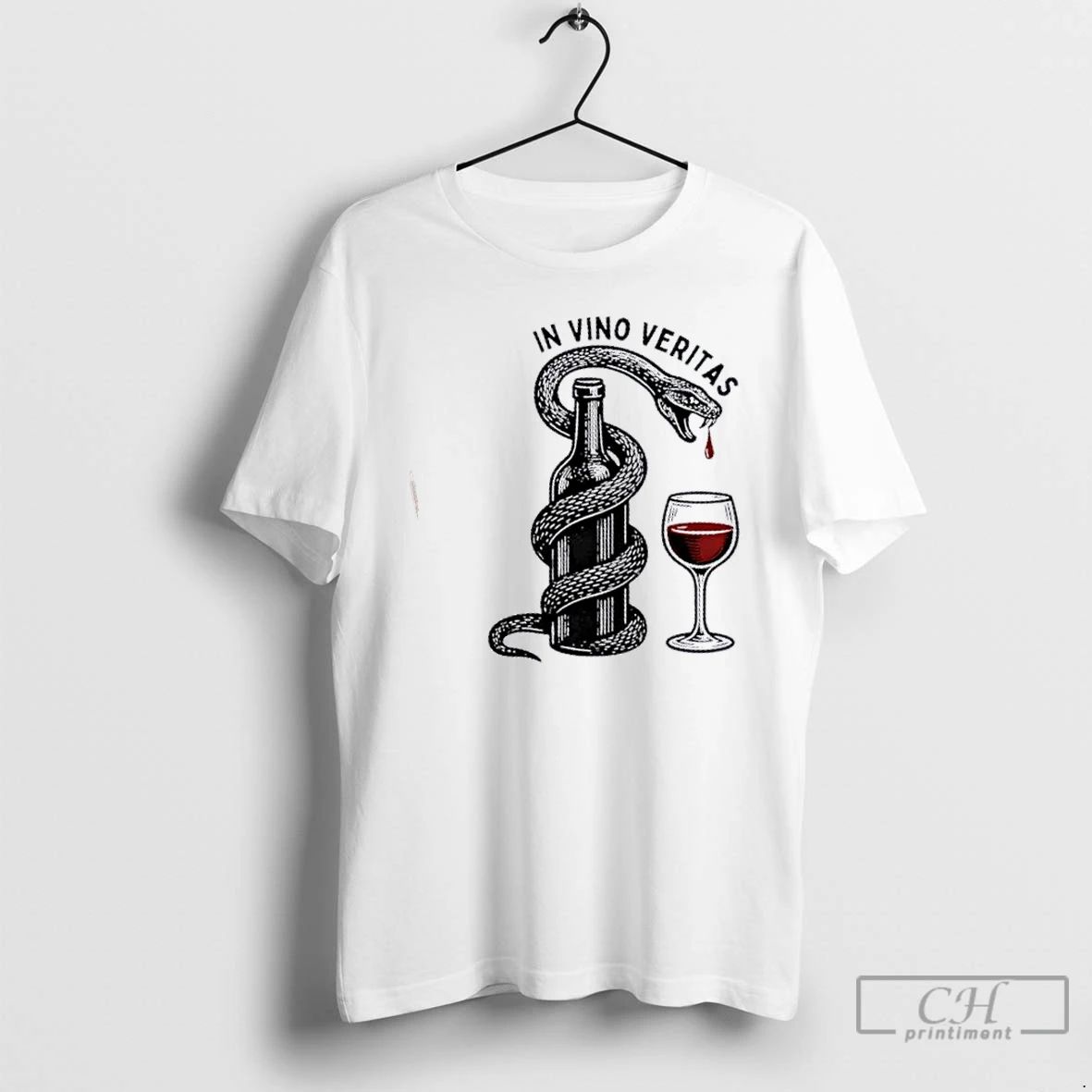 Classic Truth In Wine Snake In Vino Veritas T Shirts