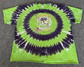 Strawberry Hog Tie Dyed T-Shirt Green Blue Graphic Pirate Hippie Boho Mens 2X