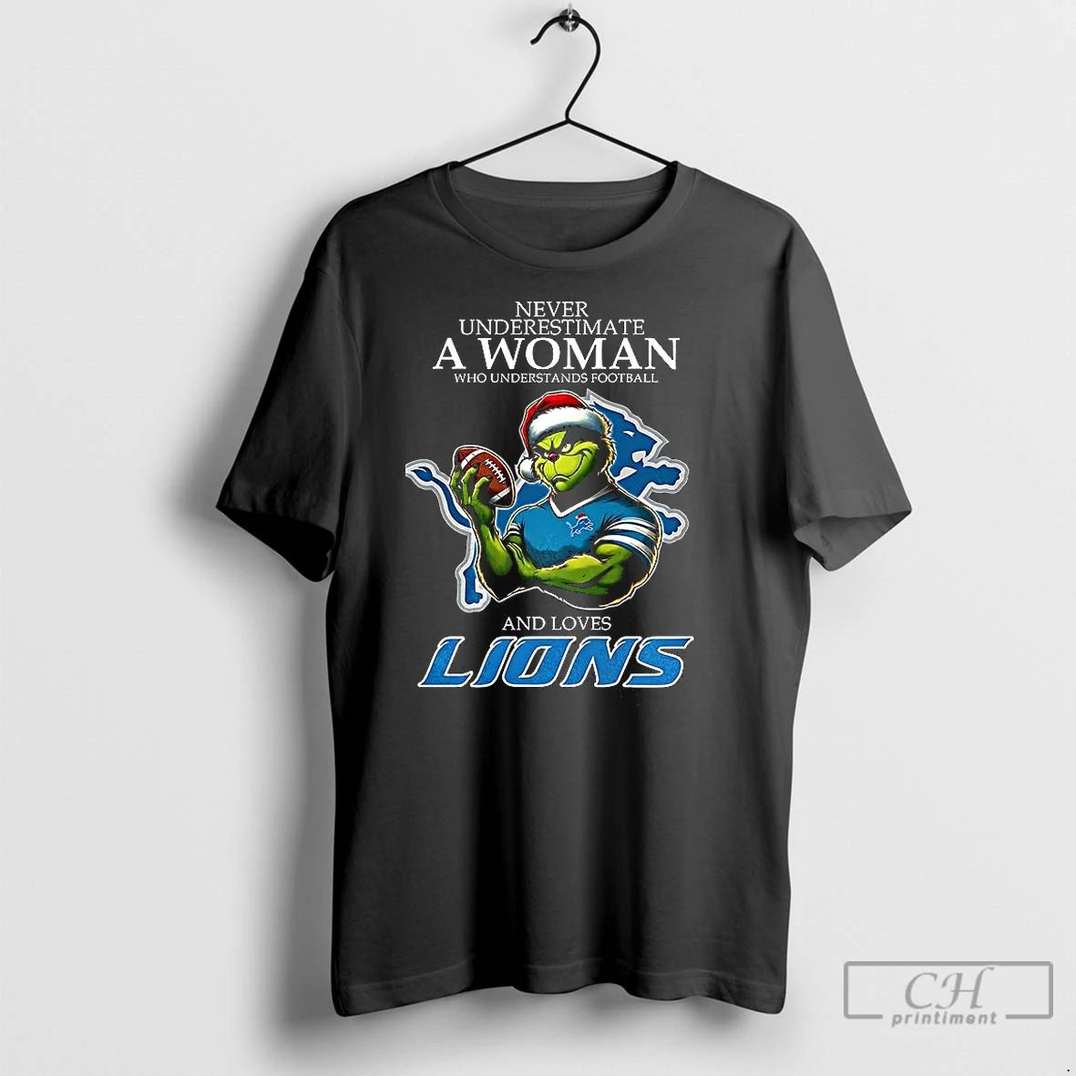 Classic Grinch Never Underestimate A Woman Who Loves Detroit Lions