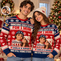 Custom Photo Annoying Each Other Christmas Gifts For Couples - Personalized Ugly Sweatshirt