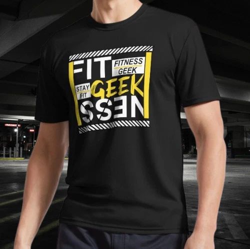 New Fitness Geek Active T-Shirt Logo American T-Shirt Funny S to 5XL
