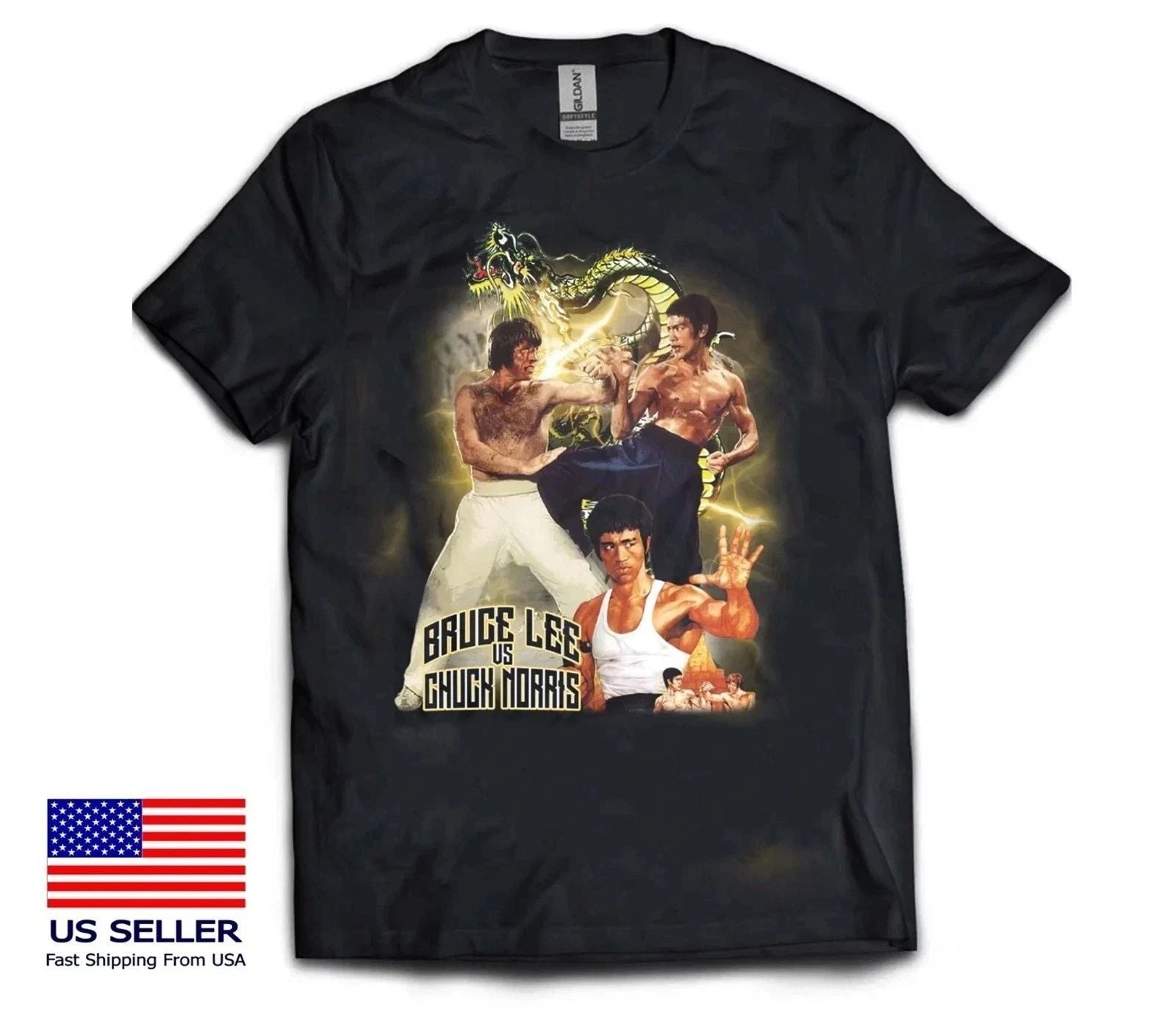 Chuck Norris Bruce Lee Tribute Unisex 1940-2026 T-Shirt, FAST SHIP