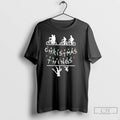 Premium Merry Christmas String Lights Upside Down Silhouette Retro T Shirts