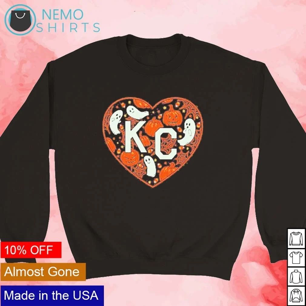 Kansas City Spooky KC Heart Glow In The Dark Halloween shirt
