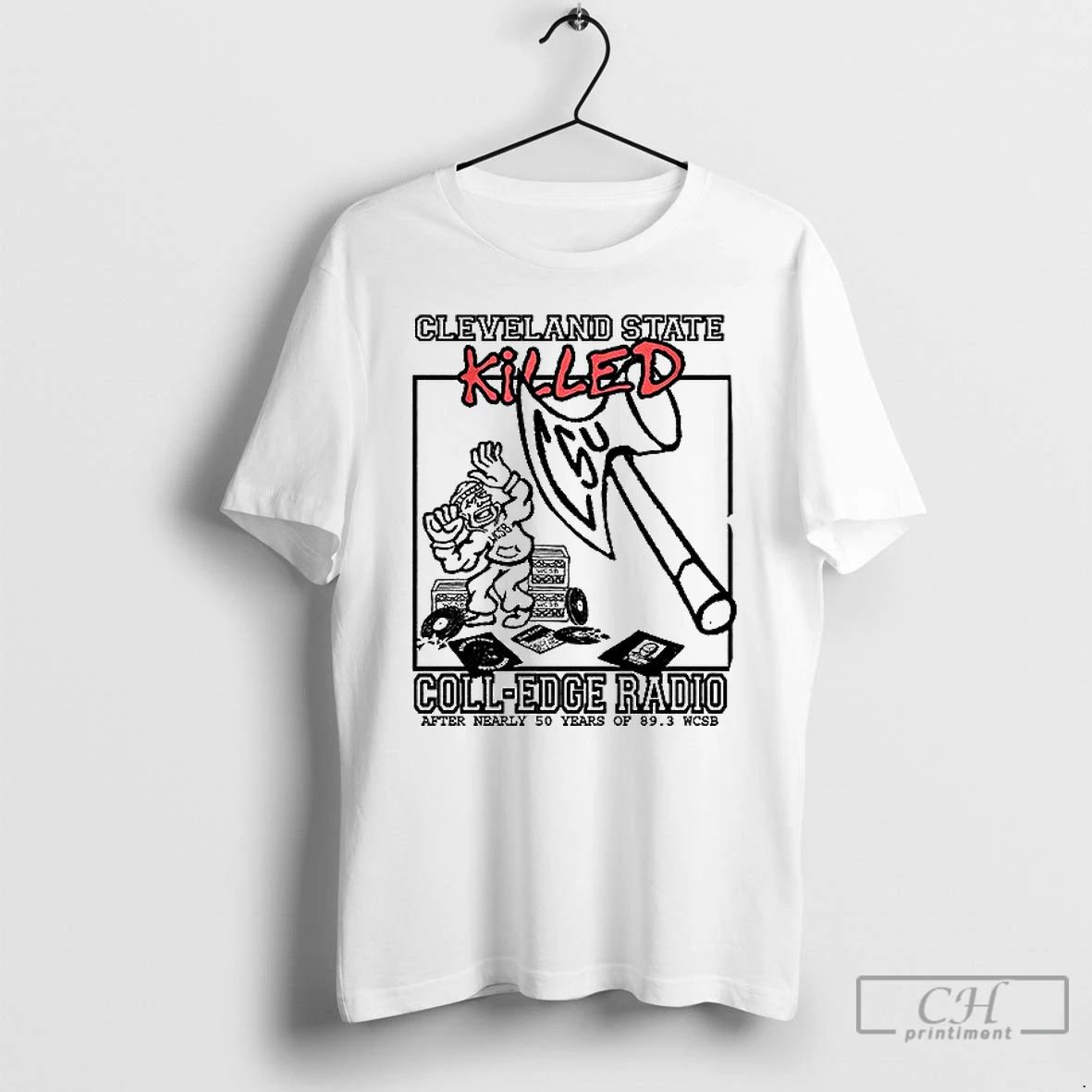 Classic Cleveland State Killed Coll Edge Radio T Shirt