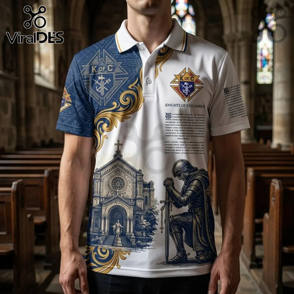 Knights of Columbus Charity Unity Patriotism Polo Shirt