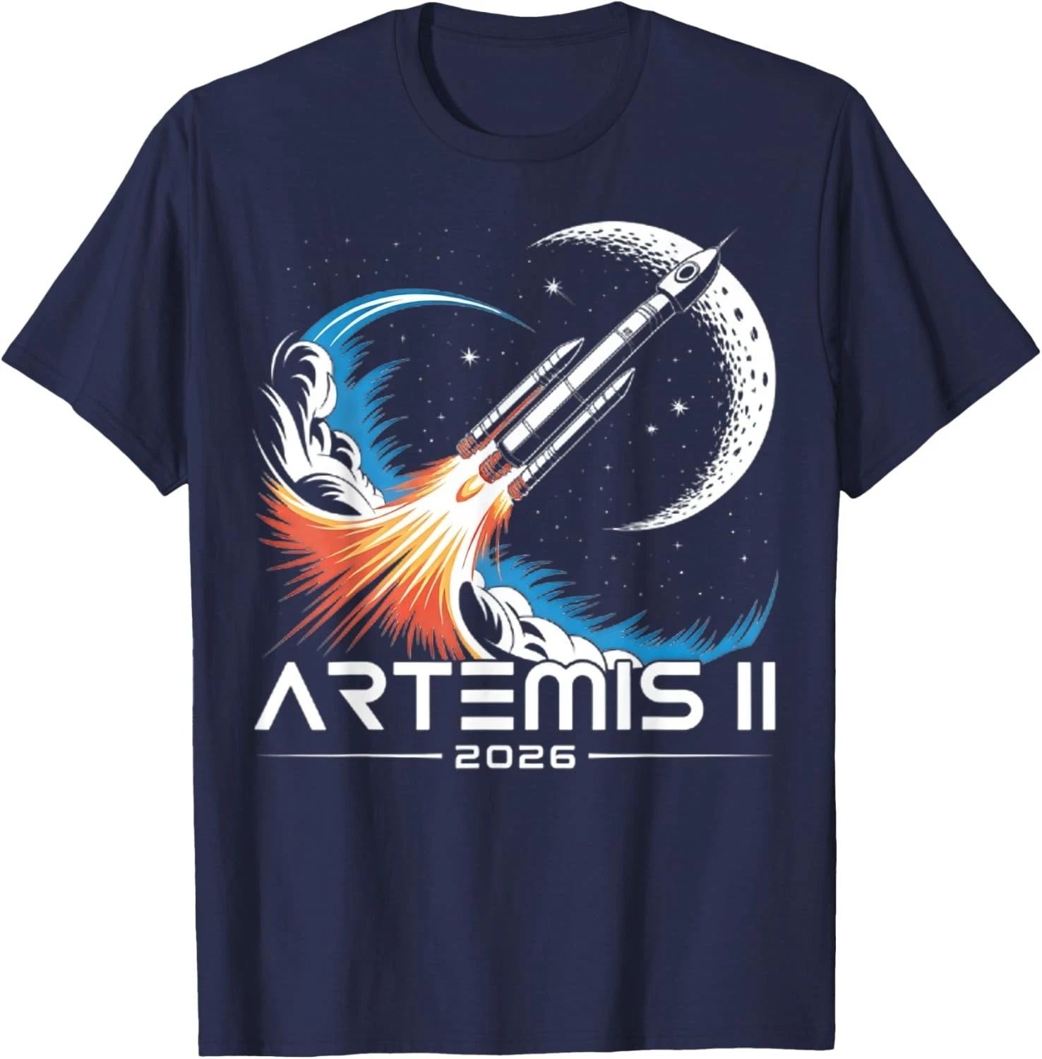 Artemis II  Moon Mission 2026 Shirt NASA Rocket Launch Space Tee Fullsize S-4XL