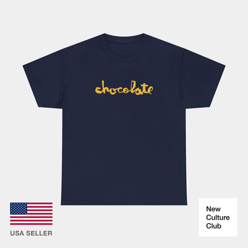 chocolate skateboards Vintage Logo Yellow Chunk Classic Skate T Shirt Print