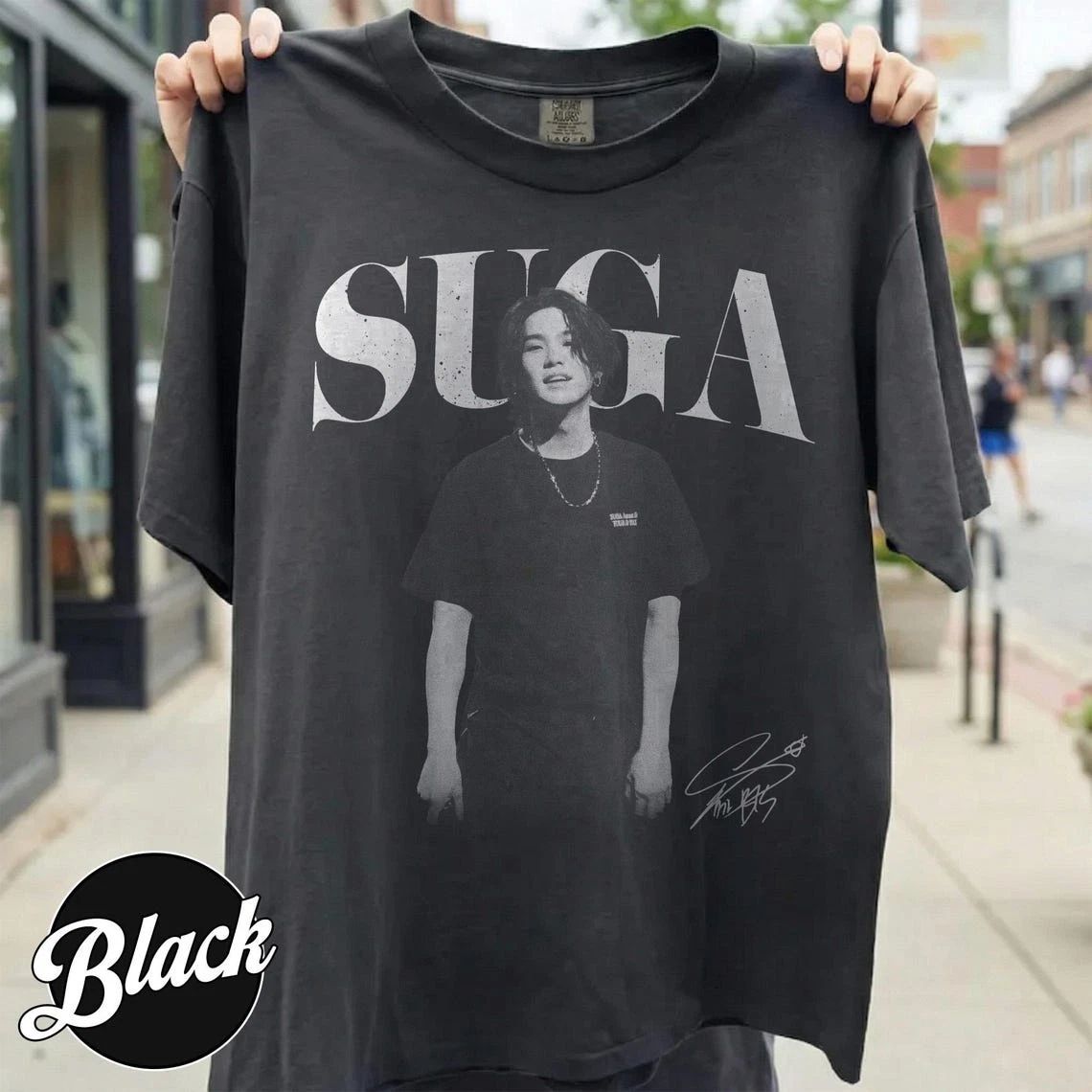 Yoongi Suga BTS Arirang Tour Shirt Vintage Kpop Fan Tee