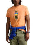 Polo Ralph Lauren T Shirt Mens Orange Polo Bear Classic Fit Short Sleeve NWT