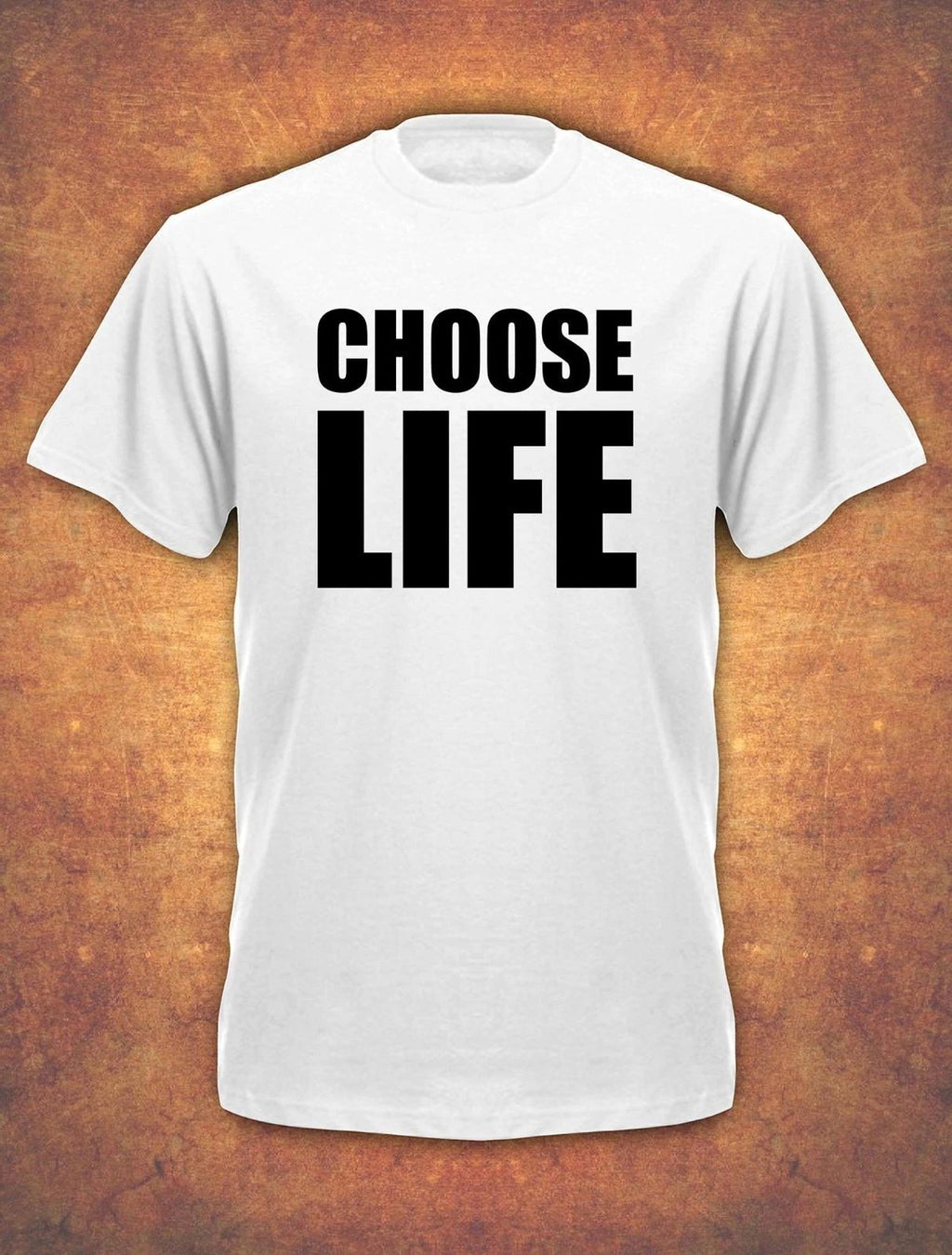 CHOOSE LIFE WHAM Fancy Dress  George Michael Retro 80s Fan Mens T-Shirt White