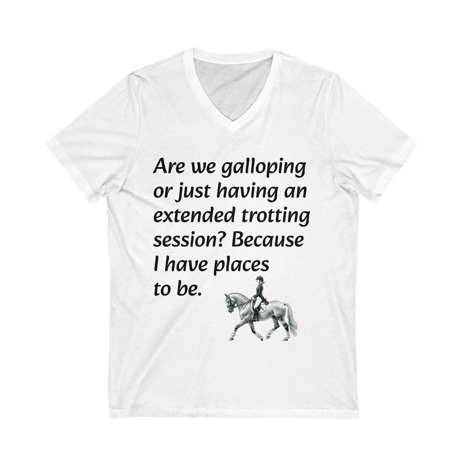 Equestrian V-Neck Tee - Stylish Ride Inspired Unisex Shirt