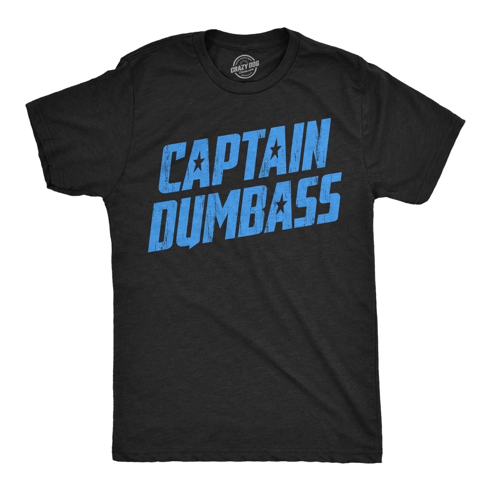 Mens Funny T Shirts Captain Dumbass Sarcastic Graphic Novelty Tee for Men