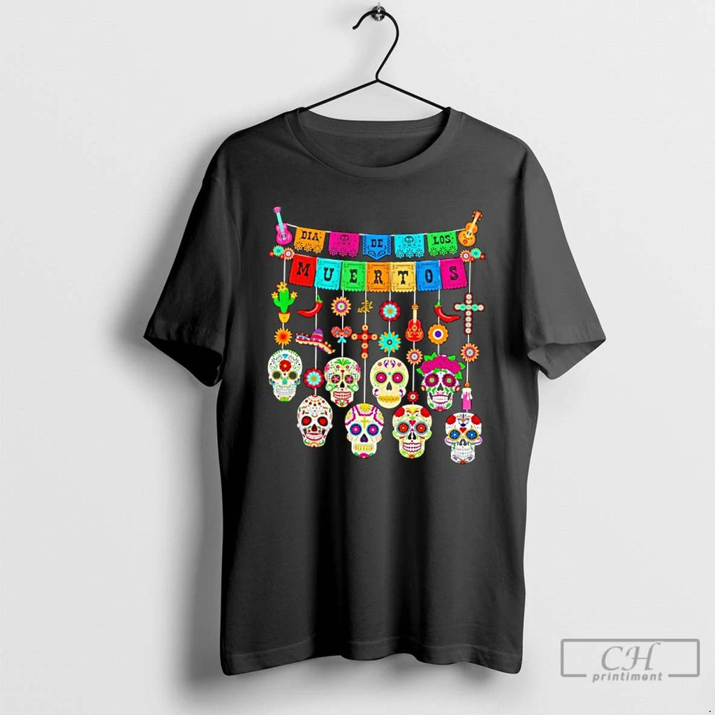 Classic Dia De Los Muertos Funny Day Of The Dead Hanging Skulls T Shirts