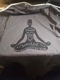 Gildan Men's XL Gray Cotton Graphic Yoga Quote Short Sleeve T-Shirt