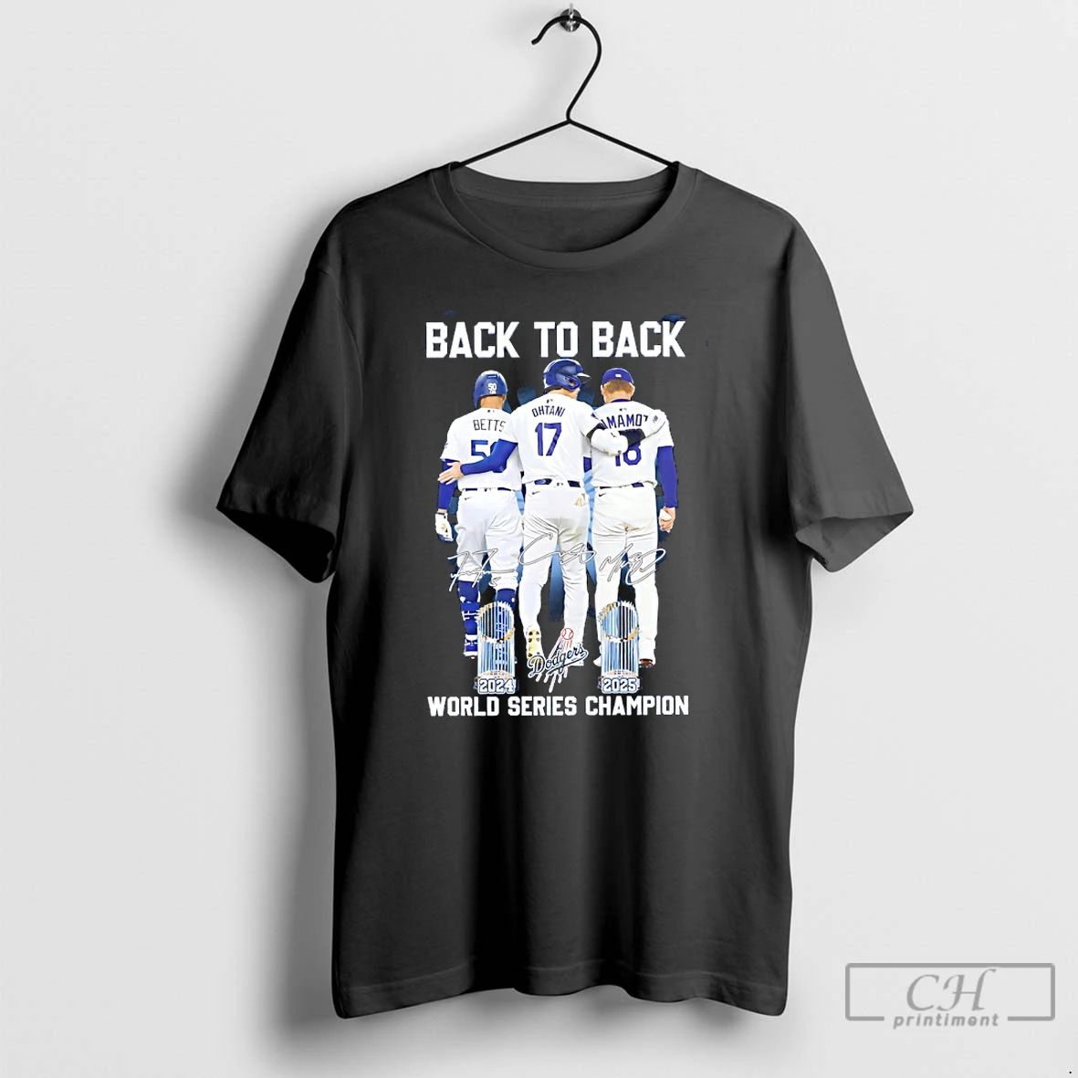 Classic Dodgers Betts Ohtani Yamamoto Back 2 Back 2024 2025 World Series Champions Signatures
