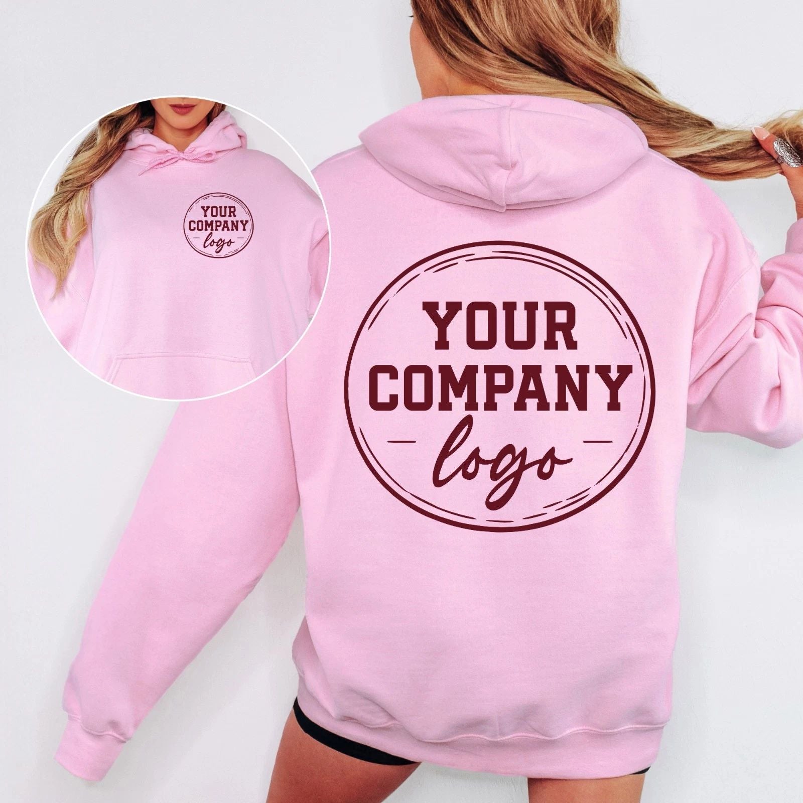 Custom Hoodie  your logo Gildan personalized graphic tee business team