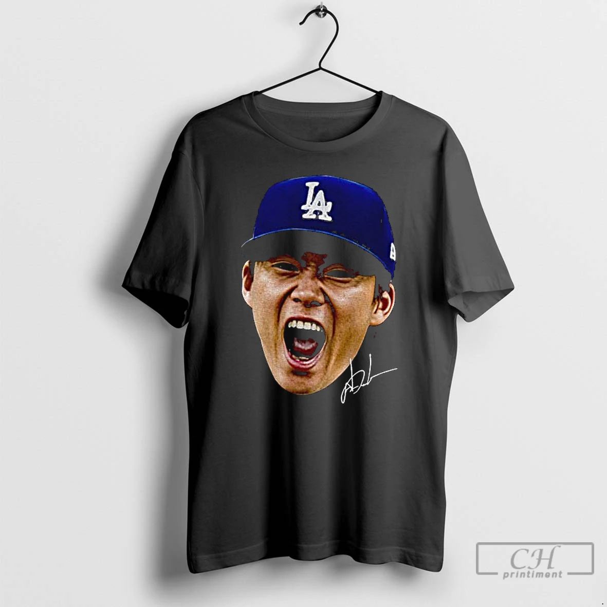 Classic Yoshinobu Yamamoto World Series Mvp Big Face Signature T Shirts
