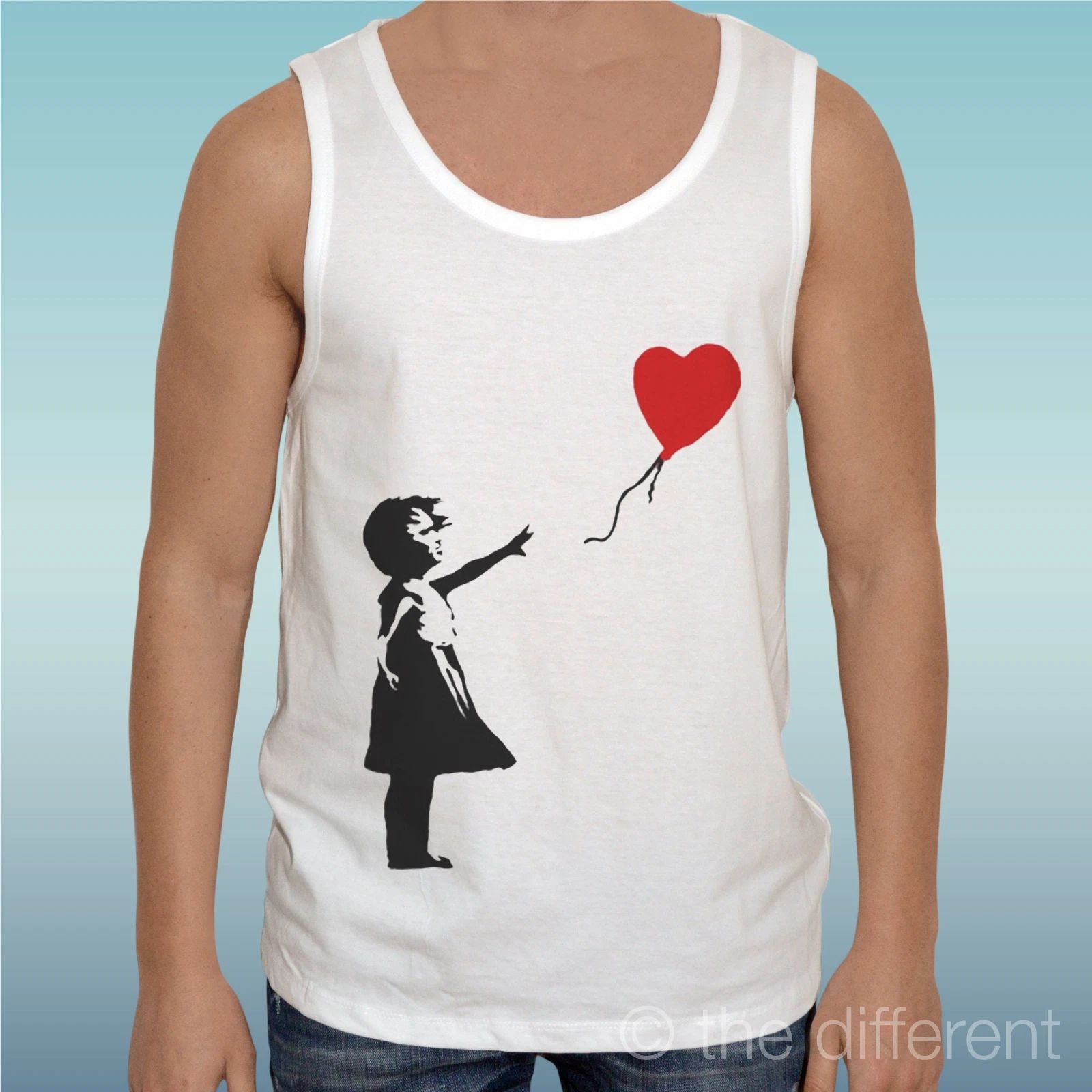 Canotta T-Shirt " Girl Balloon Heart Ballon " Gift Idea Road To Happiness