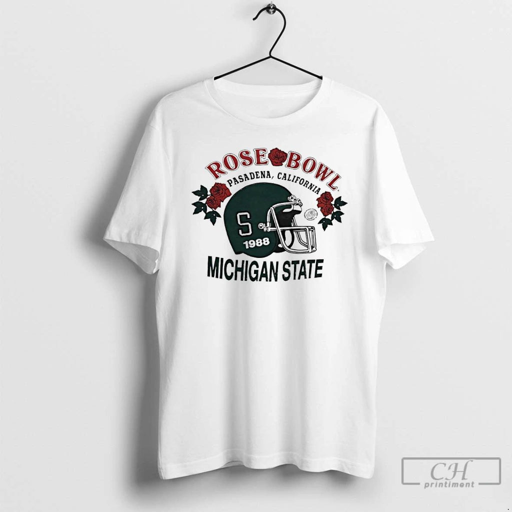 Classic Michigan State 1988 Rose Bowl Football Helmet T Shirts